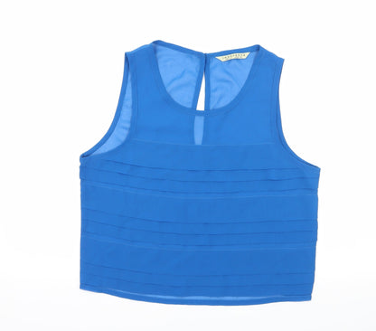 Womens UK Size 12 Innocence Blue Basic Blouse