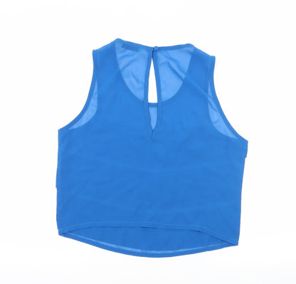 Womens UK Size 12 Innocence Blue Basic Blouse
