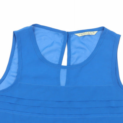 Womens UK Size 12 Innocence Blue Basic Blouse