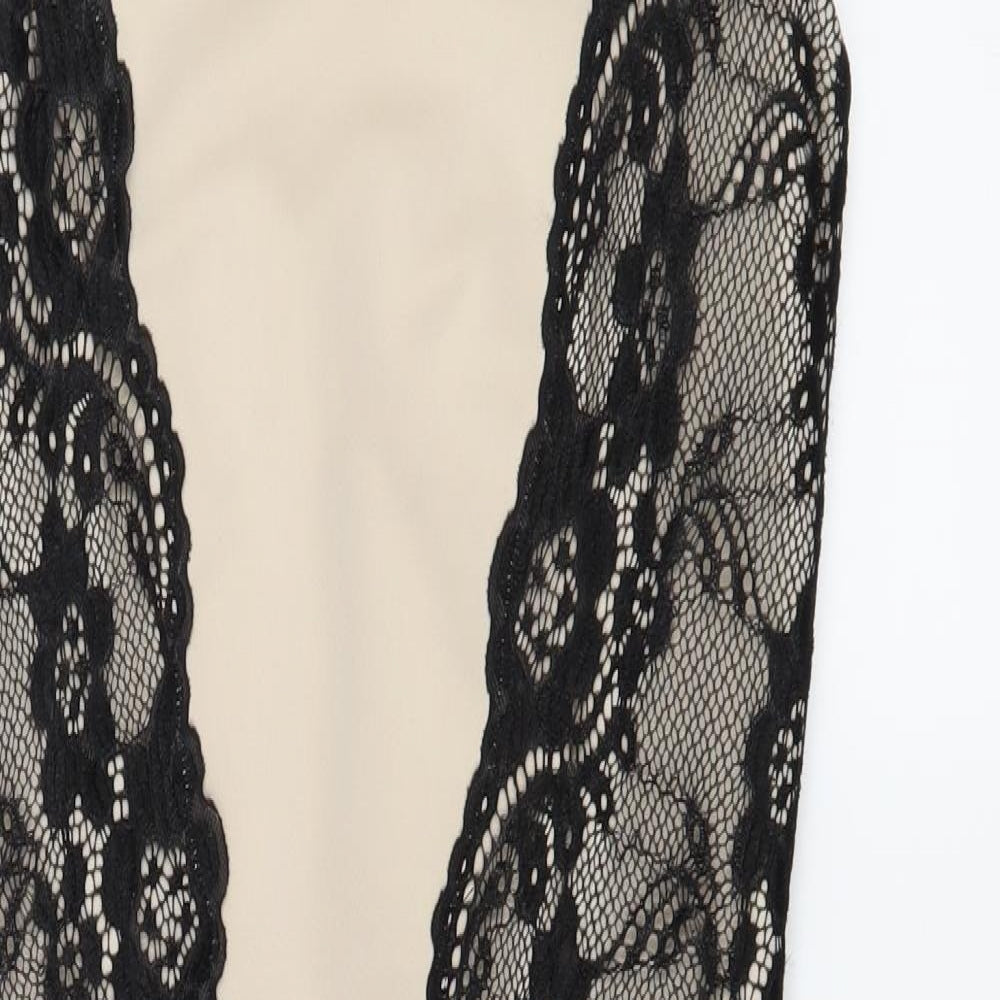 Boohoo Womens Ivory   Bodycon  Size 8  - Lace Detail