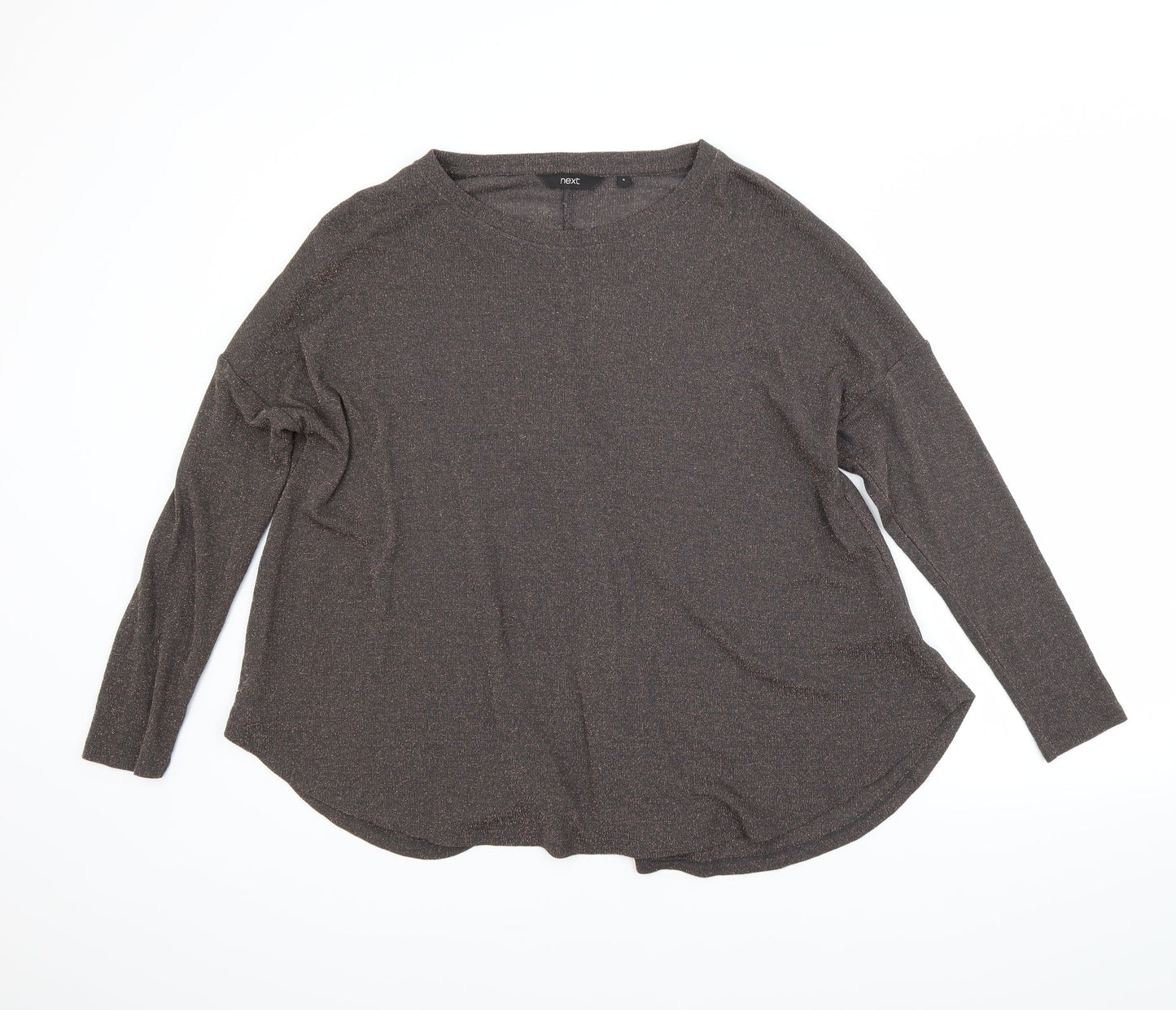 Womens UK Size 8 NEXT Brown Basic Blouse