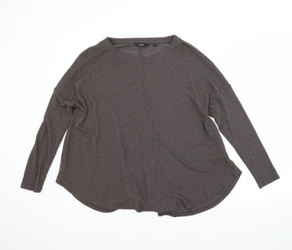 Womens UK Size 8 NEXT Brown Basic Blouse