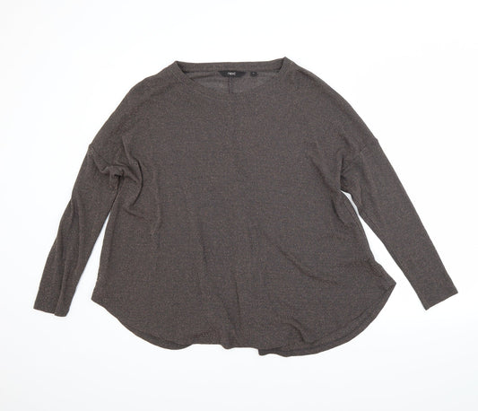Womens UK Size 8 NEXT Brown Basic Blouse