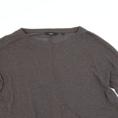 Womens UK Size 8 NEXT Brown Basic Blouse