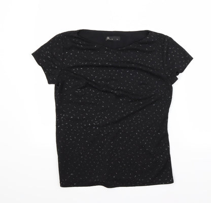 Womens UK Size 12 BHS Black Basic Blouse