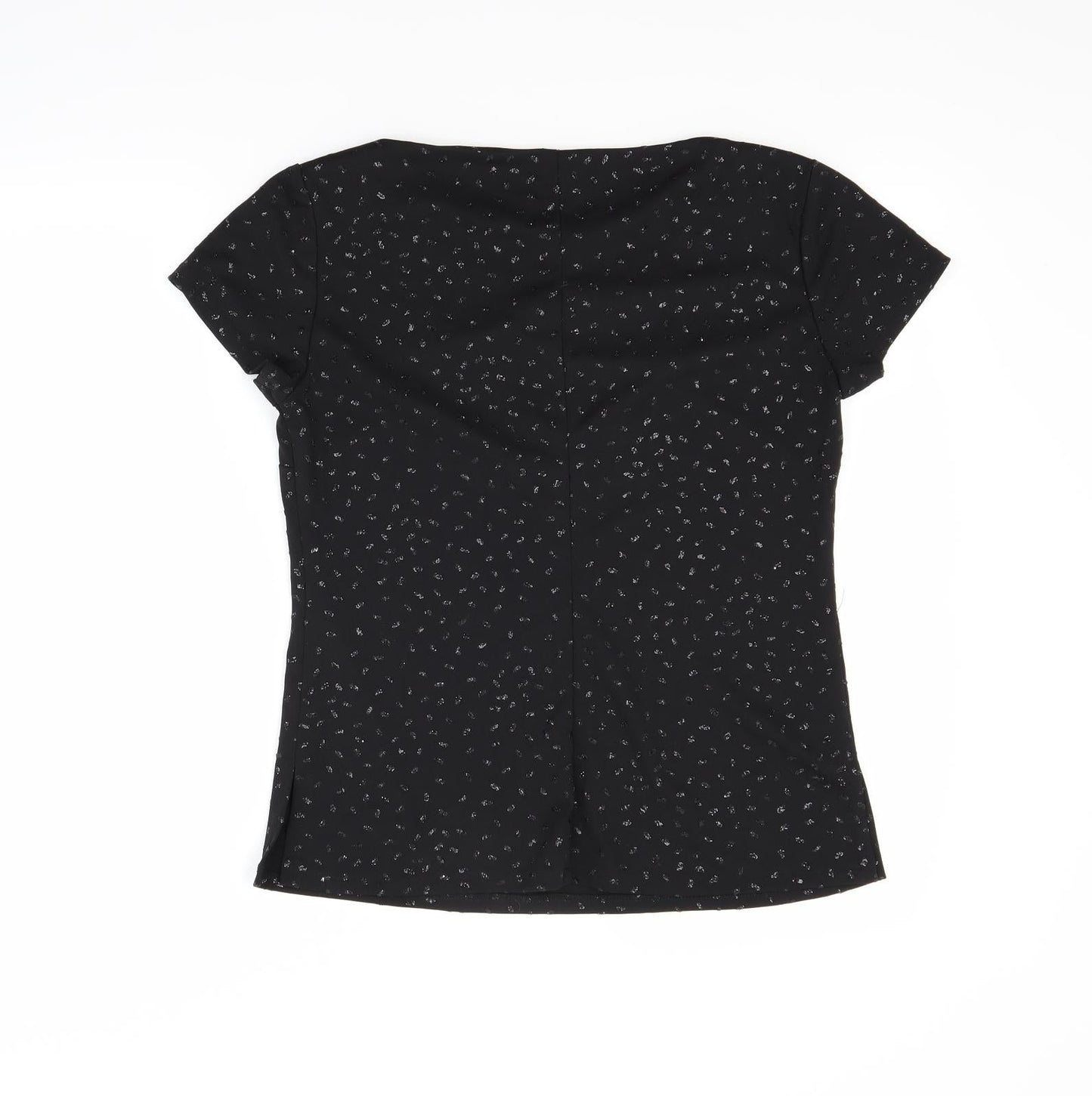 Womens UK Size 12 BHS Black Basic Blouse