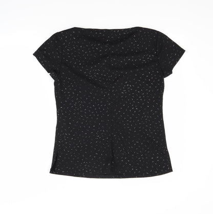 Womens UK Size 12 BHS Black Basic Blouse