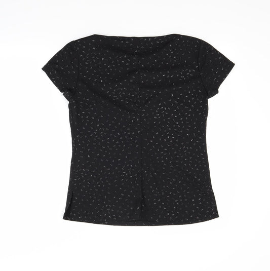 Womens UK Size 12 BHS Black Basic Blouse