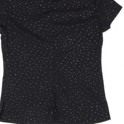 Womens UK Size 12 BHS Black Basic Blouse