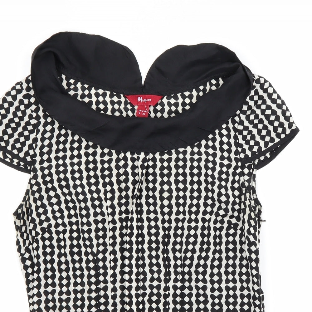 Womens UK Size 8 Monsoon Black Basic Blouse