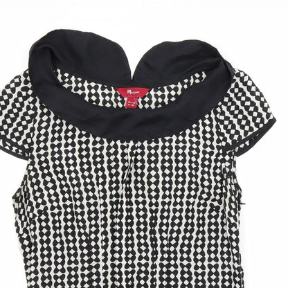 Womens UK Size 8 Monsoon Black Basic Blouse