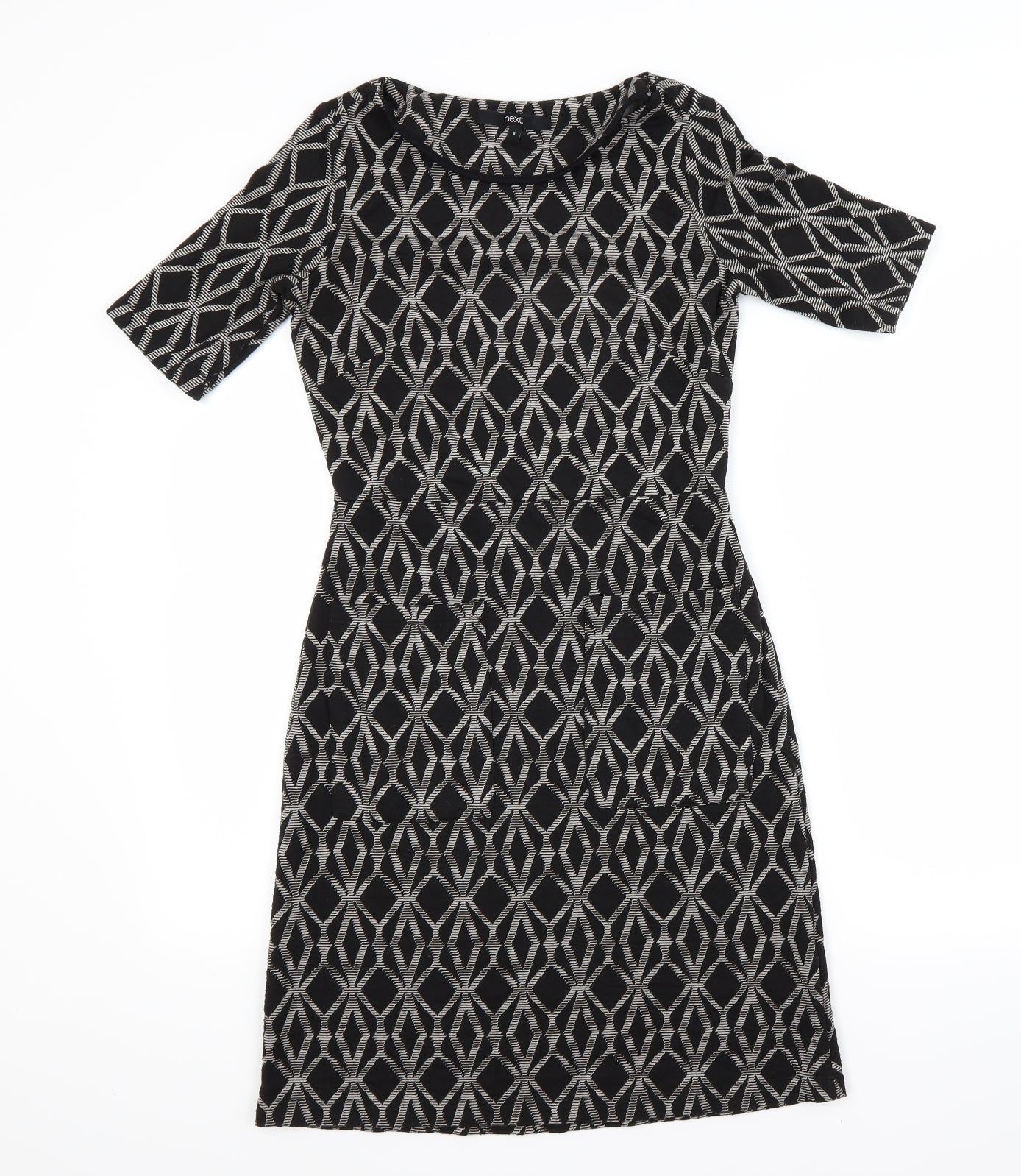 NEXT Womens Grey Argyle/Diamond  A-Line  Size 6