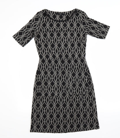 NEXT Womens Grey Argyle/Diamond  A-Line  Size 6