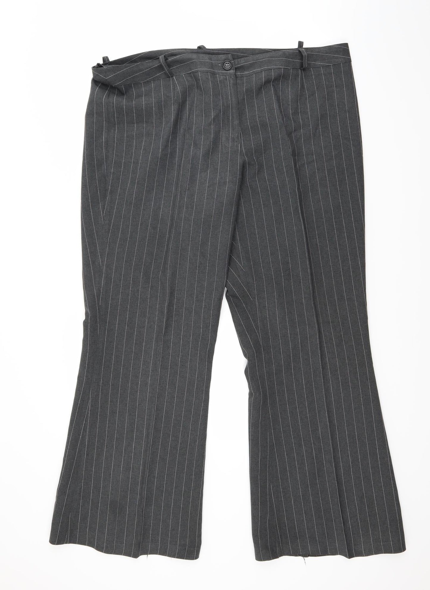 Womens UK Size 20 Preworn Regular Fit  Grey Trousers