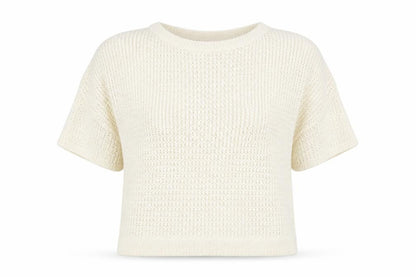 Front view of Tu women’s white jumper, size UK 14