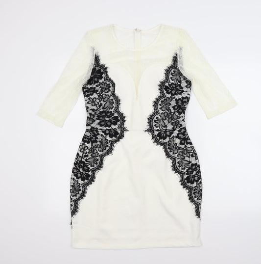 Missguided Womens White   A-Line  Size 12