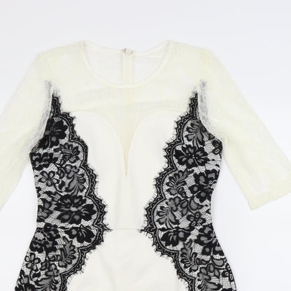 Missguided Womens White   A-Line  Size 12