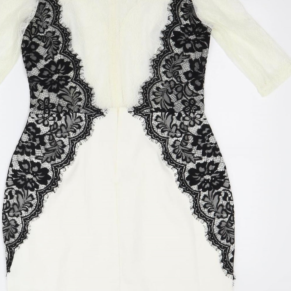 Missguided Womens White   A-Line  Size 12