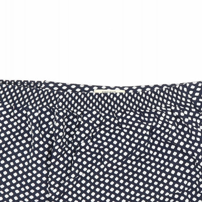 Papaya Womens Blue Polka Dot  Cut-Off Shorts Size 14