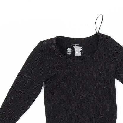 Primark Womens Black   Henley Jumper Size XS