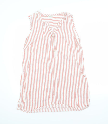 Womens UK Size 12 Papaya Red Basic Button-Up
