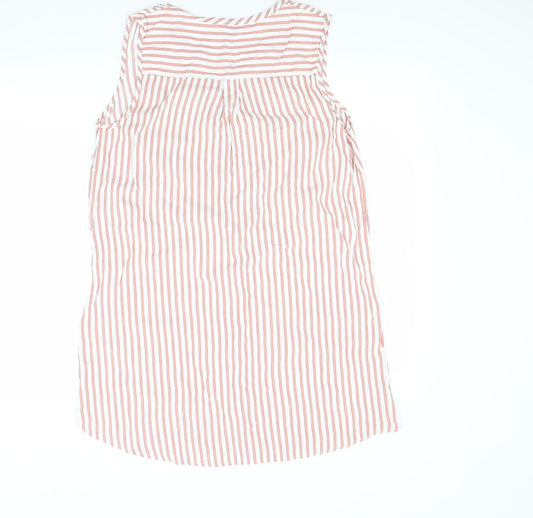 Papaya Womens Red Striped  Basic Button-Up Size 12