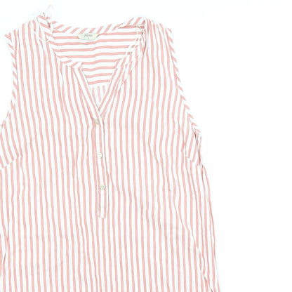 Womens UK Size 12 Papaya Red Basic Button-Up