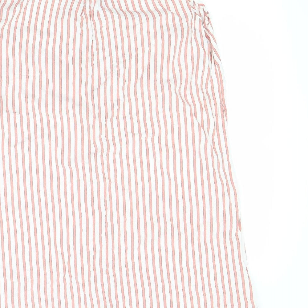 Womens UK Size 12 Papaya Red Basic Button-Up