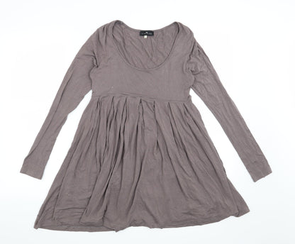 Womens UK Size 10 River Island Grey Basic Blouse
