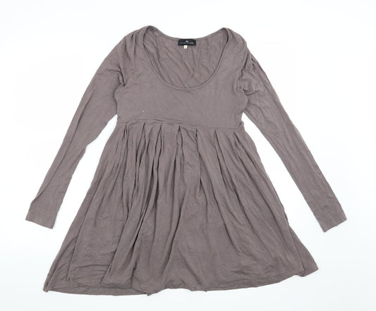 Womens UK Size 10 River Island Grey Basic Blouse