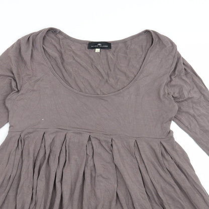 Womens UK Size 10 River Island Grey Basic Blouse