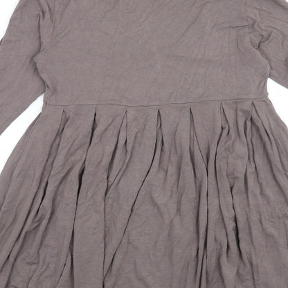Womens UK Size 10 River Island Grey Basic Blouse