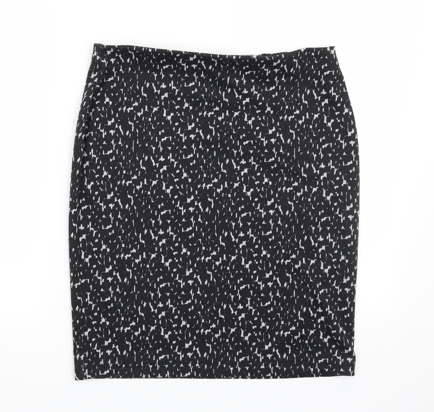 Marks and Spencer Womens Black Geometric  Straight & Pencil Skirt Size 32 in