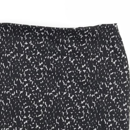 Marks and Spencer Womens Black Geometric  Straight & Pencil Skirt Size 32 in