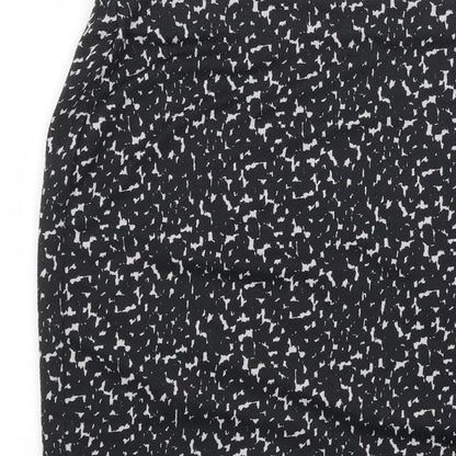Marks and Spencer Womens Black Geometric  Straight & Pencil Skirt Size 32 in