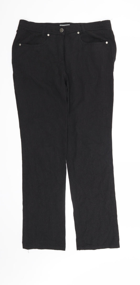 Per Una Womens Grey   Trousers  Size 8 L30 in