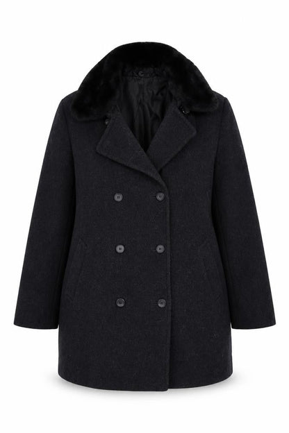 Womens UK Size 14 Klass Black Overcoat