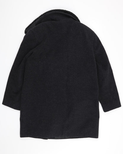 Womens UK Size 14 Klass Black Overcoat