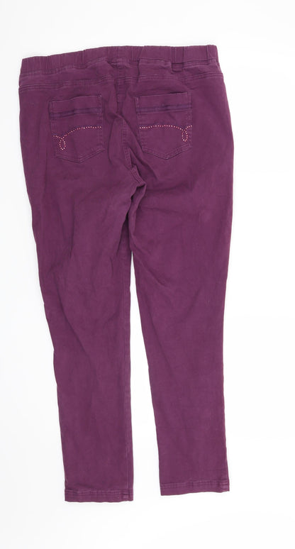 Womens UK Size 36 in Preworn Regular Fit Straight Purple Jeans