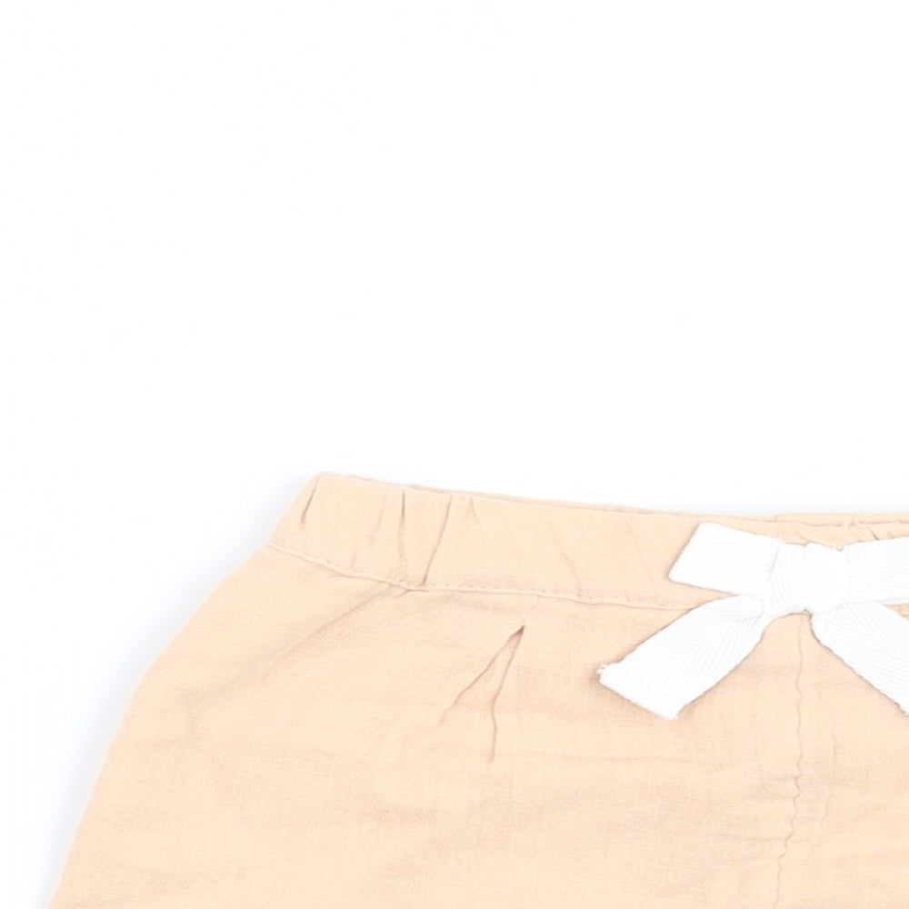 Marks and Spencer Girls Orange   Cropped Trousers Size 6-9 Months