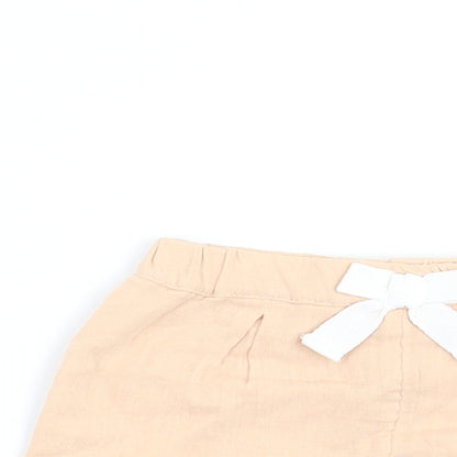 Marks and Spencer Girls Orange   Cropped Trousers Size 6-9 Months