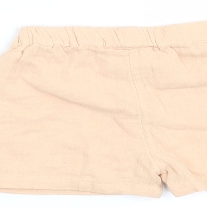 Marks and Spencer Girls Orange   Cropped Trousers Size 6-9 Months