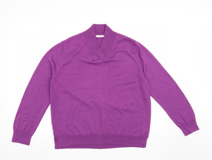Additional front view of Rowlands women’s purple jumper, size M