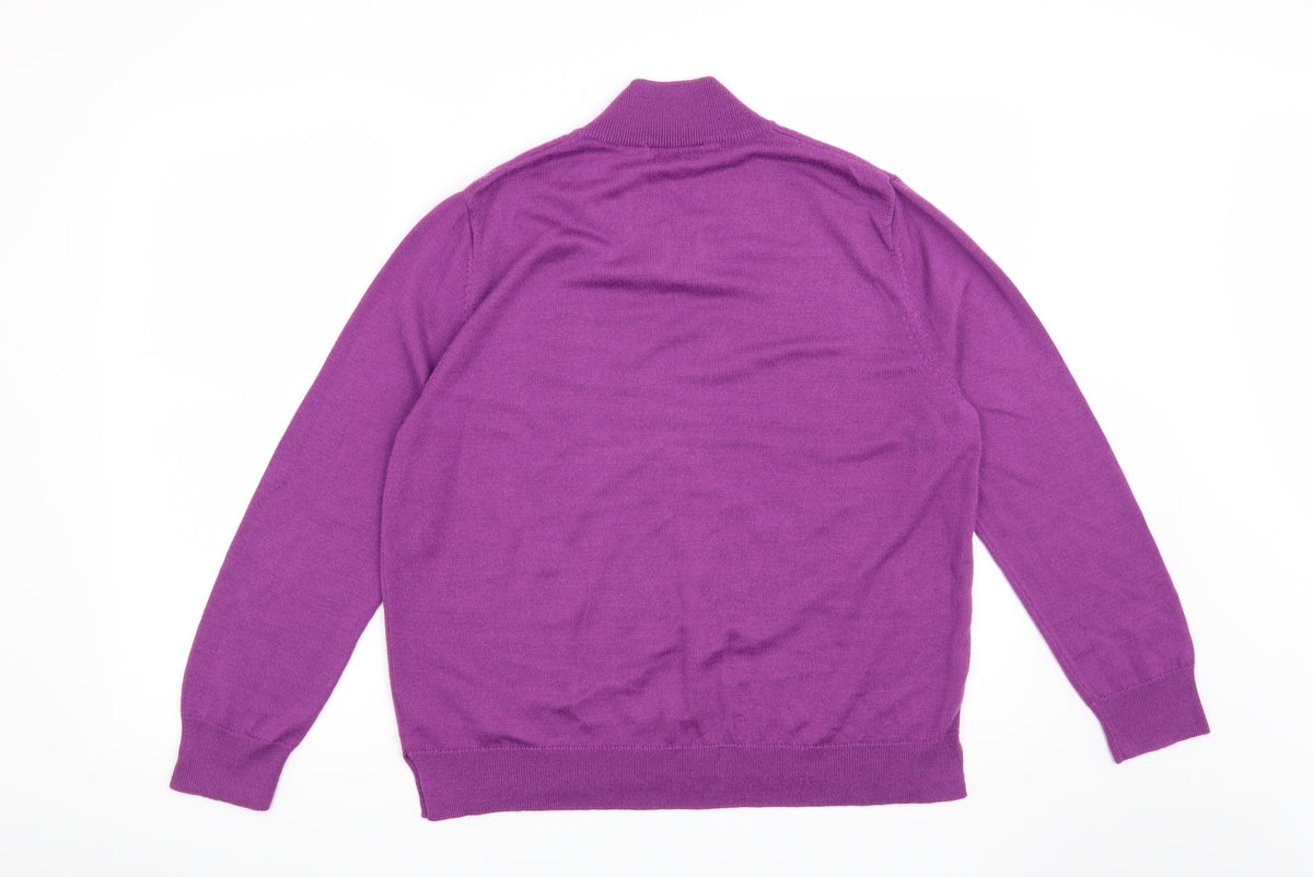 Back view of Rowlands women’s purple jumper, size M