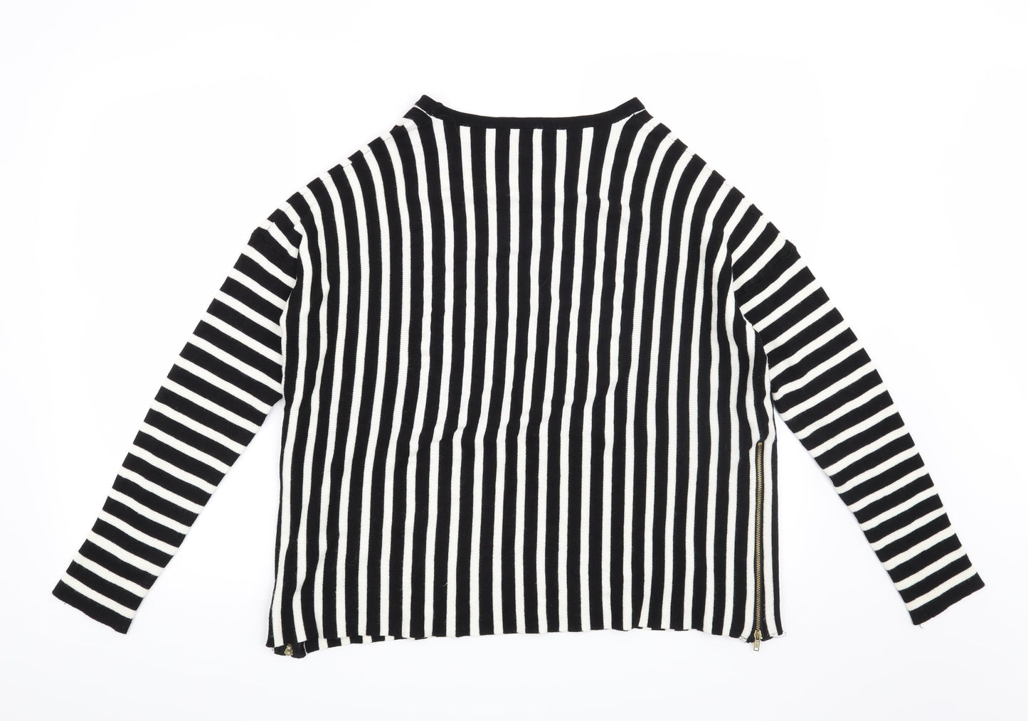 Atmosphere Womens Black Striped  Pullover Jumper Size 14