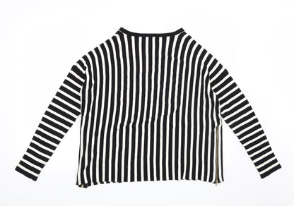 Atmosphere Womens Black Striped  Pullover Jumper Size 14