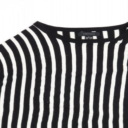 Atmosphere Womens Black Striped  Pullover Jumper Size 14