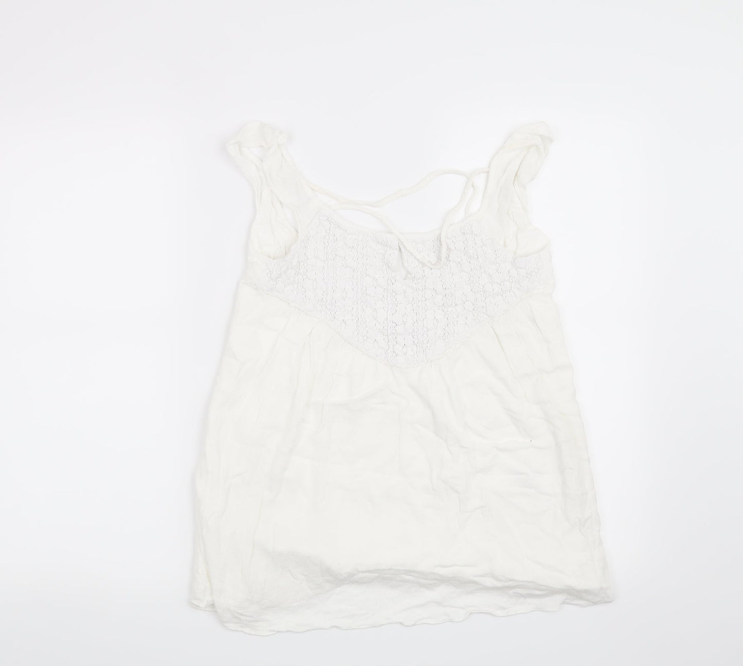 Womens UK Size XS Preworn White Basic Blouse