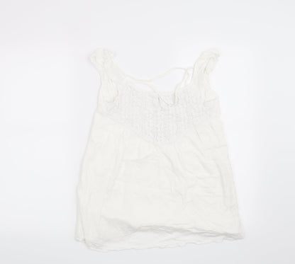 Womens UK Size XS Preworn White Basic Blouse
