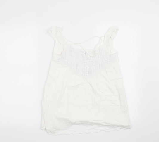 Womens UK Size XS Preworn White Basic Blouse